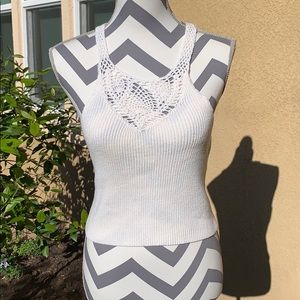 White “L.A HEARTS” Knit Tank